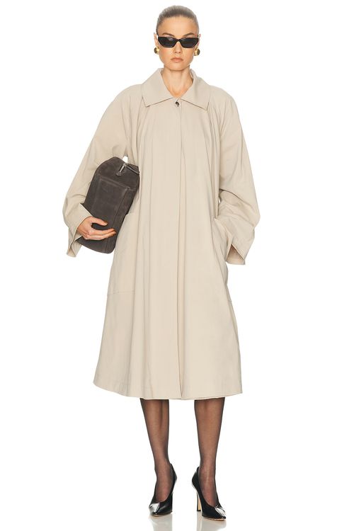 NOUR HAMMOUR Jane Coat in Desert - Beige. XS also in S