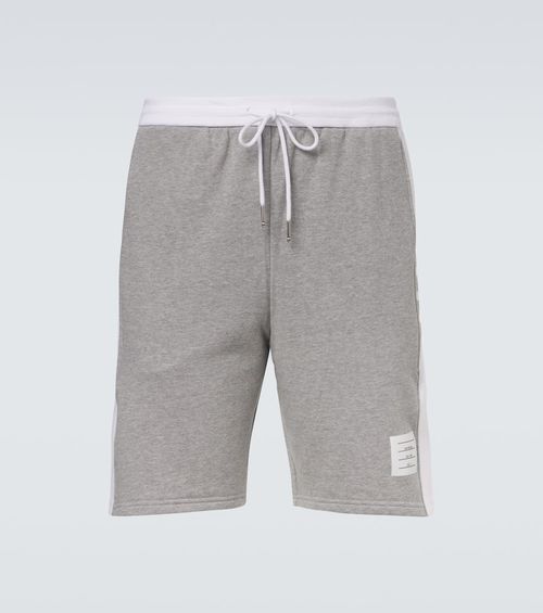 4-Bar cotton jersey shorts
