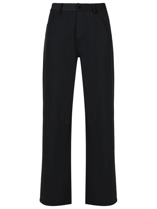 High-waisted wide-leg trousers - Black