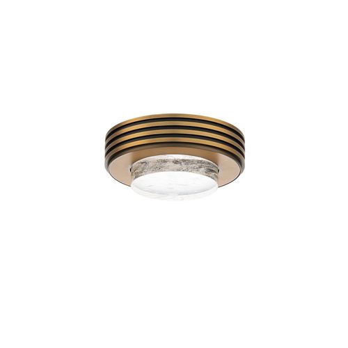 Aged Brass LED Flush Mount from the Zircle Collection