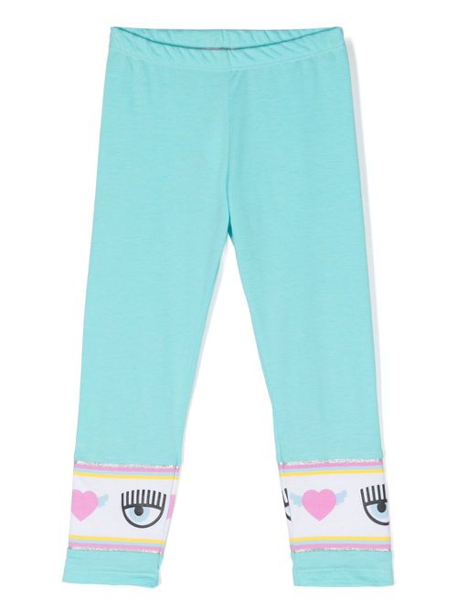 Maxi Logomania jersey leggings - Blue