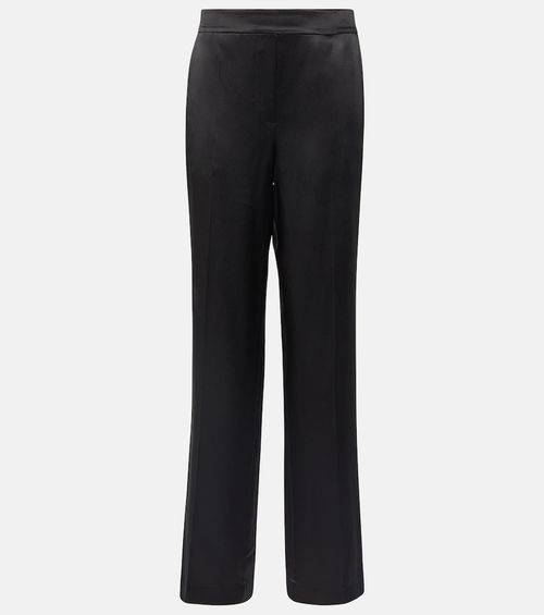 Tova silk satin straight pants