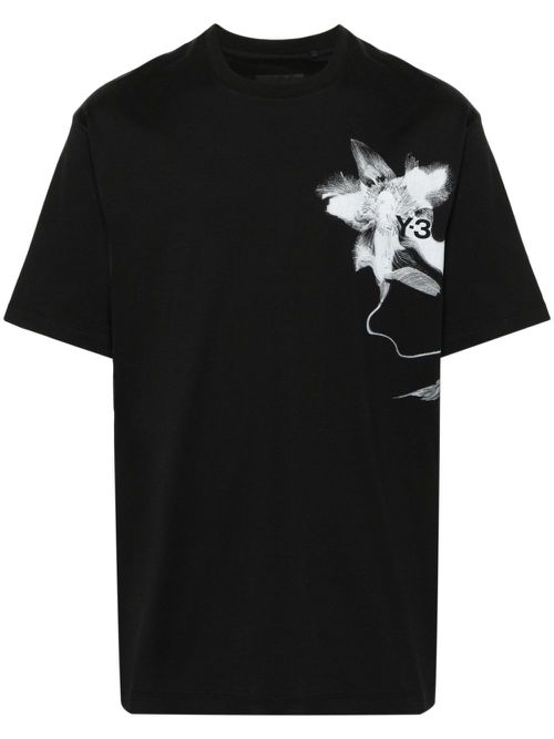 Graphic-print cotton T-shirt - Black