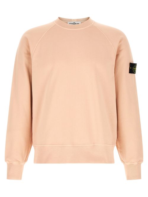 Pink Solid Crew Neck Sweatshirt