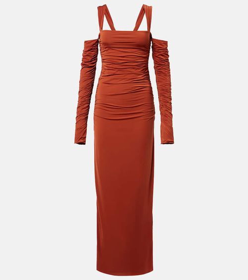 Rosseli gathered jersey maxi dress