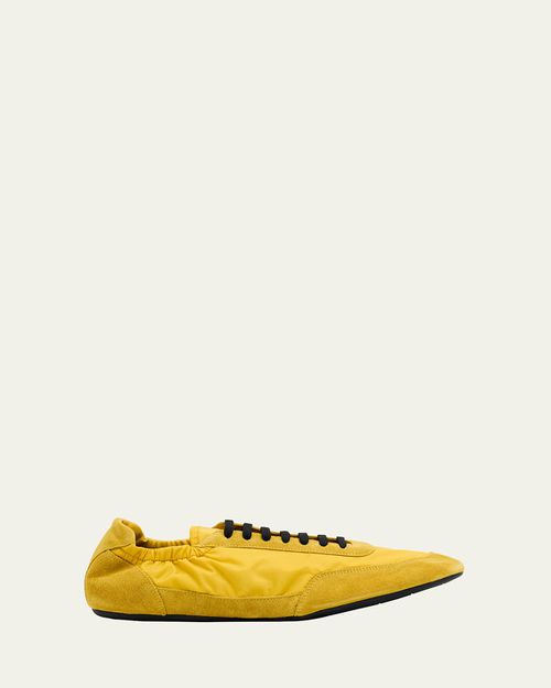 Men's Collapse Nylon and Suede Low-Top Sneakers