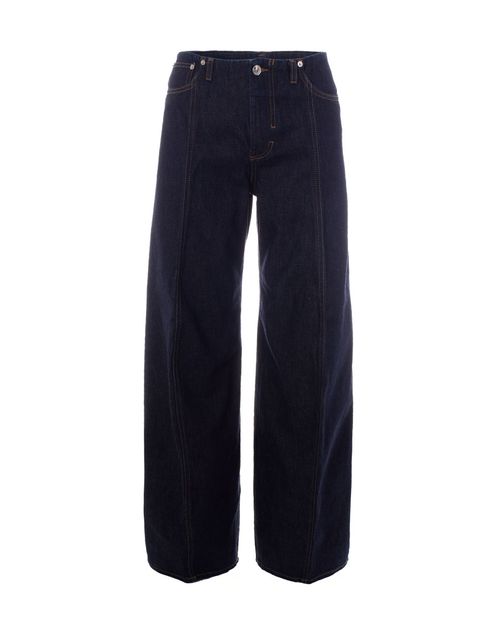 Blue Oversized Low Rise Jeans