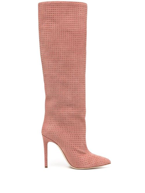Holly 105mm embellished suede boots - Pink