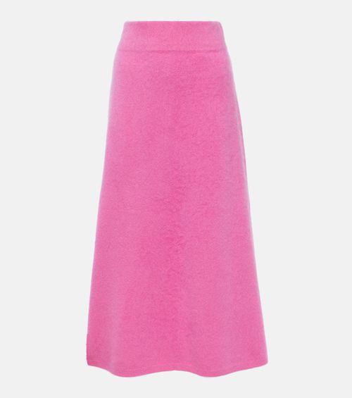 Asta high-rise cashmere midi skirt