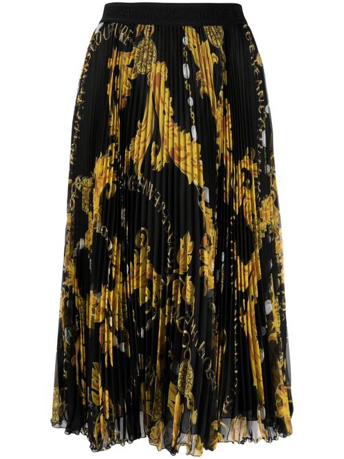 Chain Couture midi skirt - Black