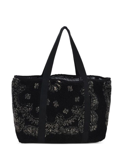 Furry tote bag - Black