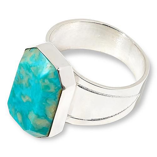 Mine Finds by Jay King | Sterling Silver Azure Peaks Turquoise Ring ...