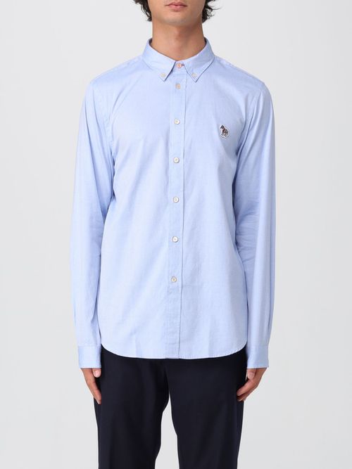 Shirt Men color Gnawed Blue