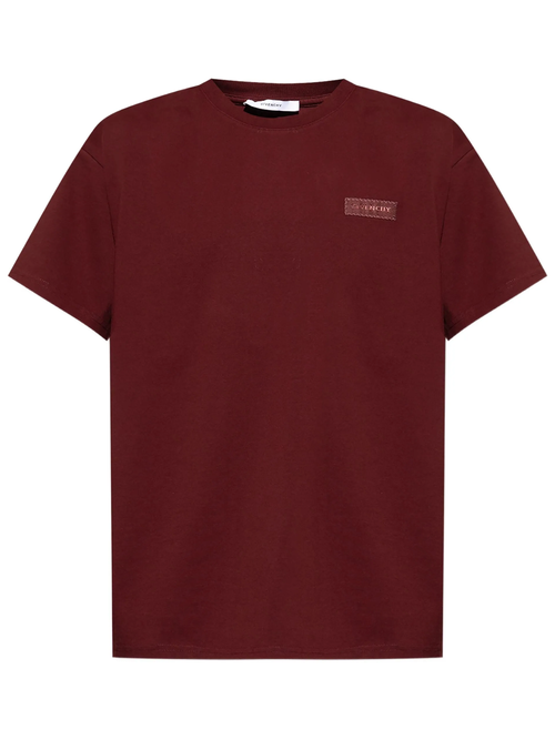 Givenchy Logo Patch T-hirt in Burgundy - Red