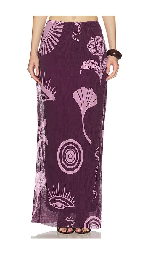 Cala de la Cruz Vela Skirt in Purple. - S also in