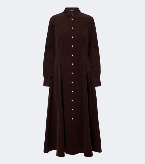 Cotton corduroy midi dress