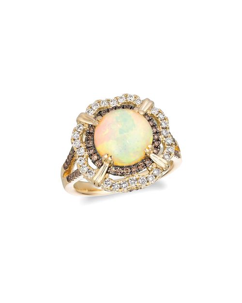 Le Vian Neapolitan Opal 14K 2.79 Ct. Tw. Diamond & Opal Half-Eternity Ring