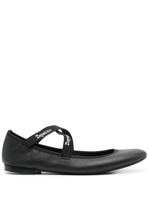 Joana Mary leather ballerina shoes - Black