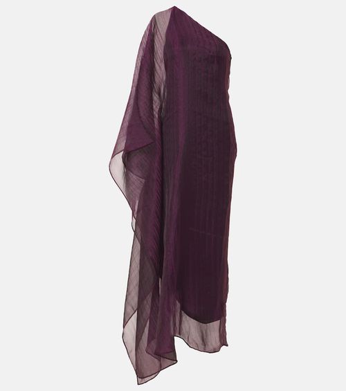 Betsy one-shoulder cady gown