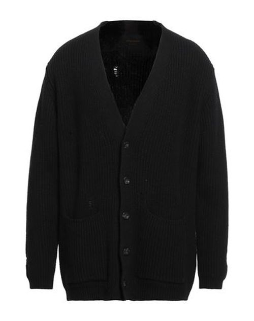 Man Cardigan Black Size XL Wool, Polyamide