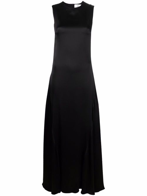 Side-panel long dress - Black