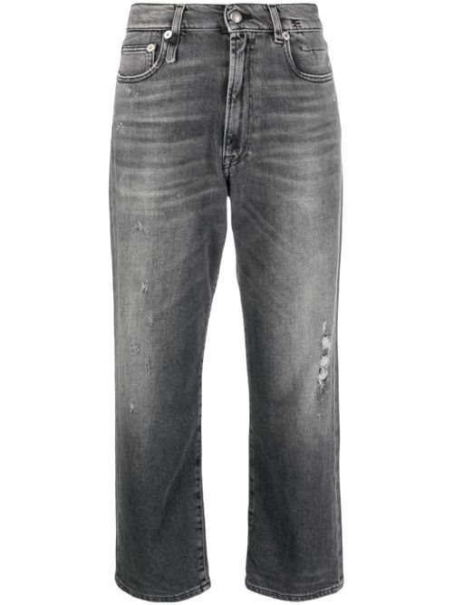 Cropped boyfriend jeans - Grey