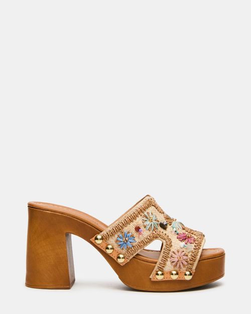 Steve Madden Women's Sunkissed Embellished Block Heel Sandals - - Leather