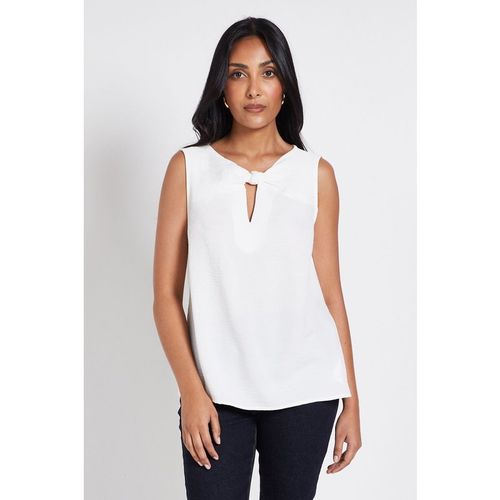Wallis Womens Petite Woven Twist Cami Top - White