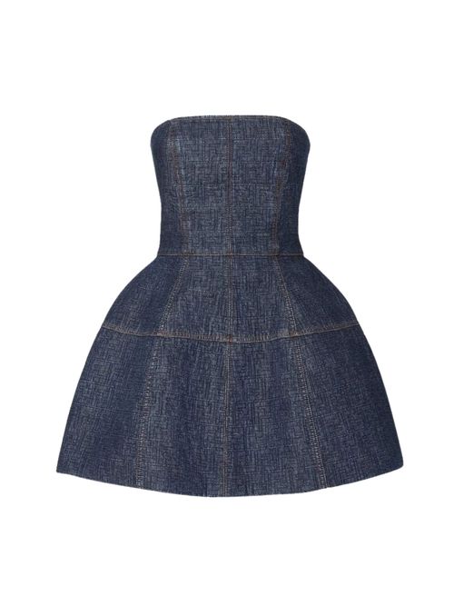 Mini Bustier Dress with Balloon Skirt