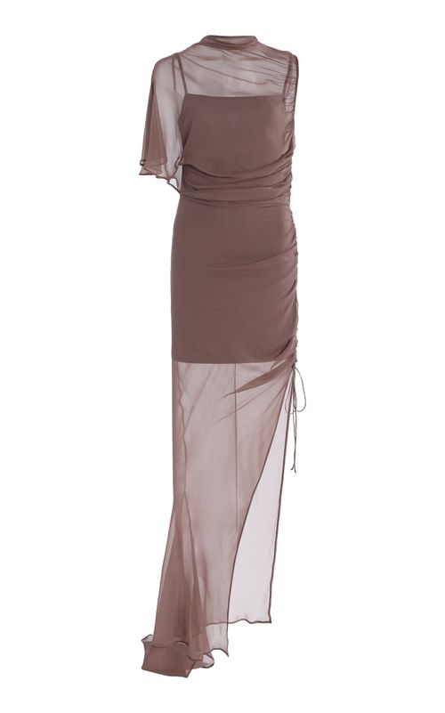 chinese dress ladies HAUSOS MAXI DRESS IN BALLET CHIFFON – DE LA VALI OFFICIAL main image 0