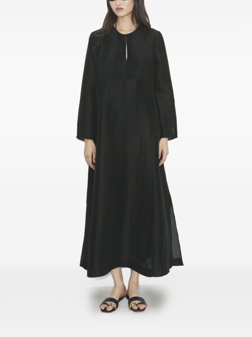 Linen and silk long kaftan