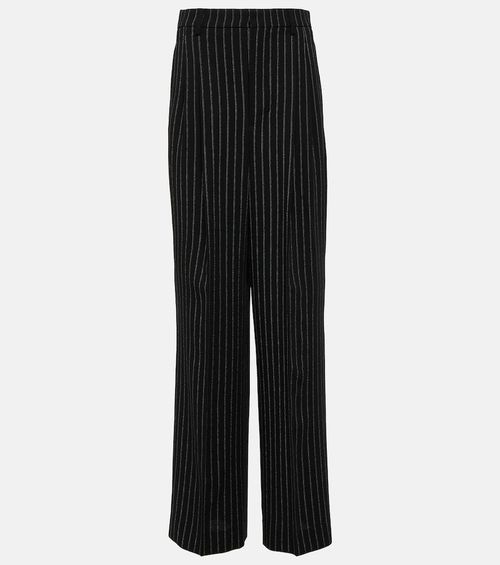 High-rise wool wide-leg pants