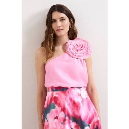 Phase Eight Women's Angelina One Shoulder Corsage Top in Light Pink