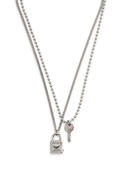 Marc Jacobs Friendship Padlock Silver-plated Necklace set
