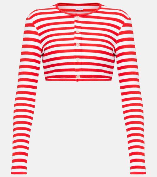 Jade Swim Striped cropped cardigan