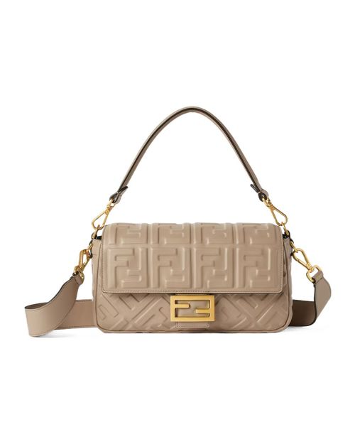 Baguette FF Embossed Shoulder Bag