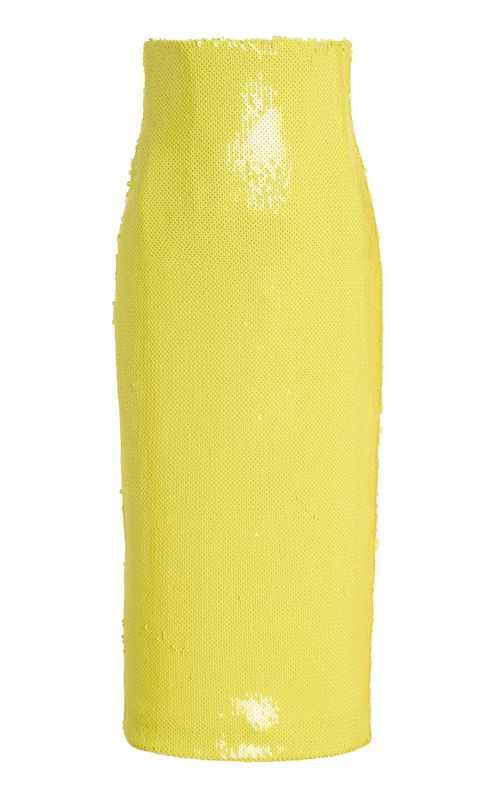 High-Rise Sequin Pencil Skirt