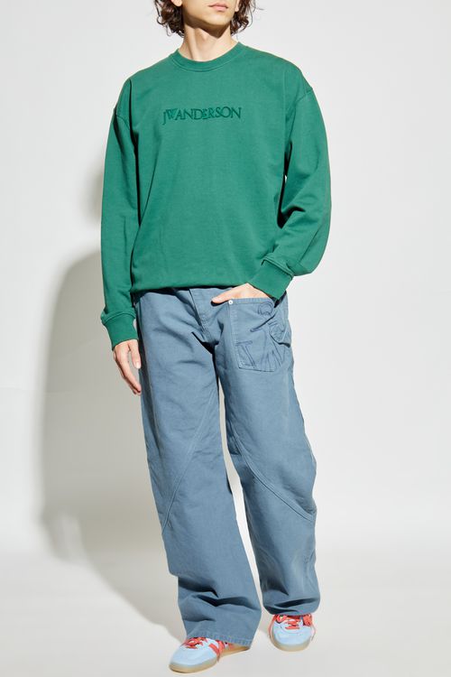 Sweatshirt With Logo, Men's, Green