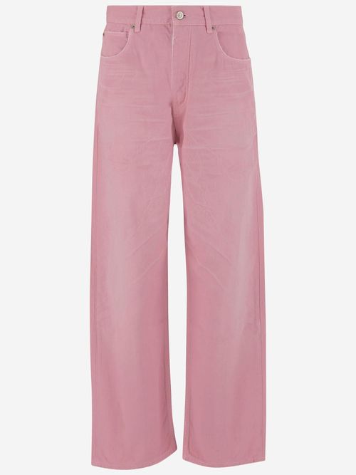 Cotton Denim Jeans — Pink