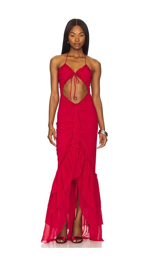 H:ours Haven Maxi Dress in Red.  XS. Also in L, M