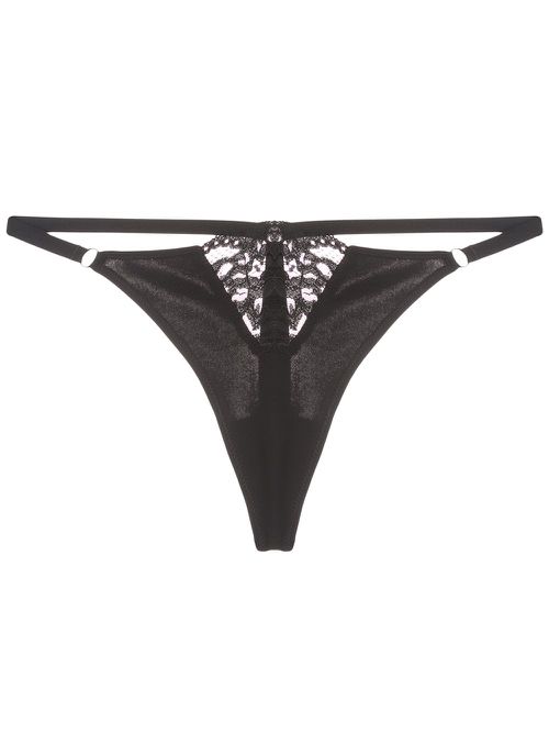 Charlotte lace G-string - Black
