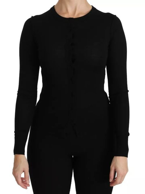 Virgin Wool Blouse — Black