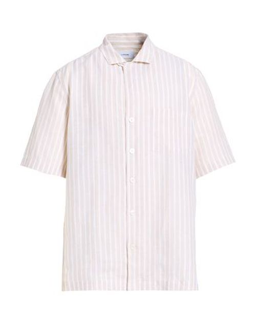 Man Shirt Beige Size S Linen