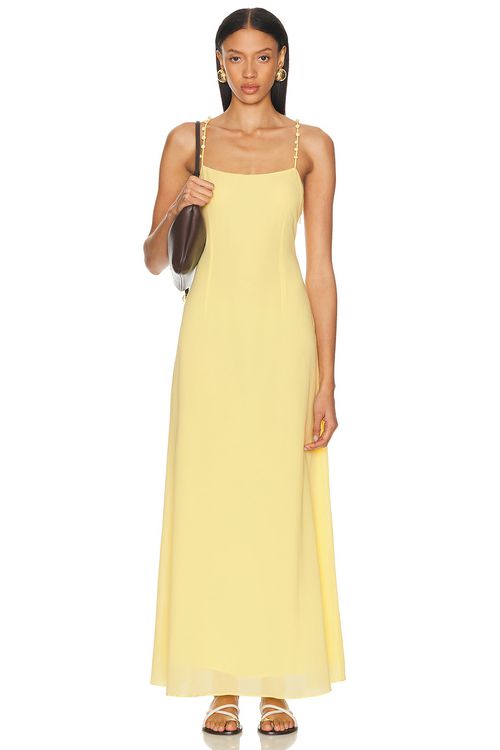 Solid & Striped The Renna Dress in Custard - Yellow.  L also in