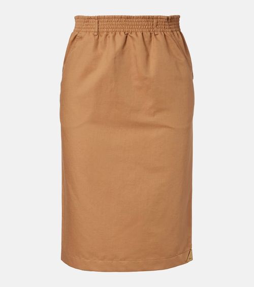 Chloé Cotton and linen gabardine pencil skirt