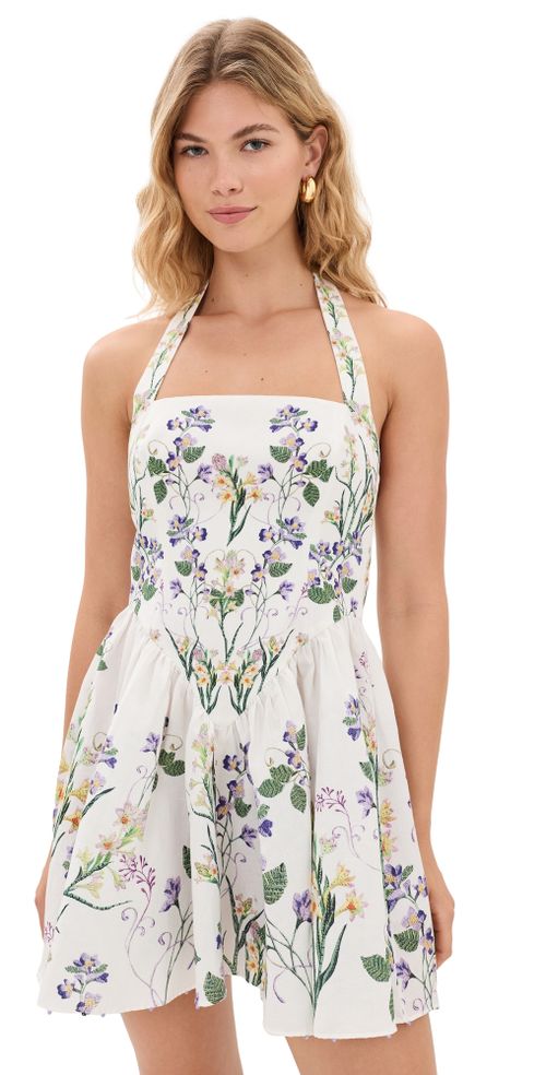 Anya Corseted Mini Dress Ivory
