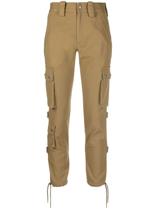 Tapered cargo jeans - Brown