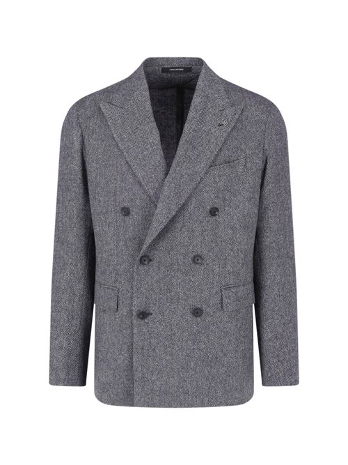 Men's Double-Breasted Herringbone Blazer