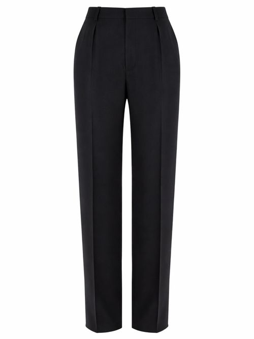 Elegant Wool Blend Trousers for Women - FW25