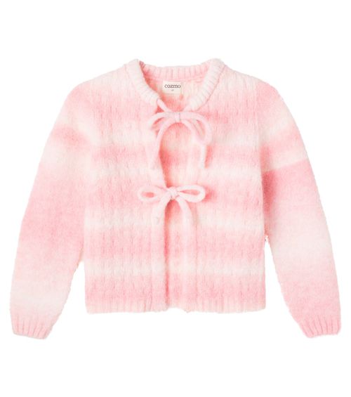 Catania bow-detail striped cardigan